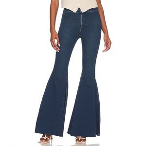 FREE PEOPLE flare blue jeans